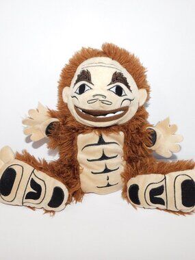 Native Northwest Big Foot the Sasquatch  Kids Storytelling Puppet 14" Plush